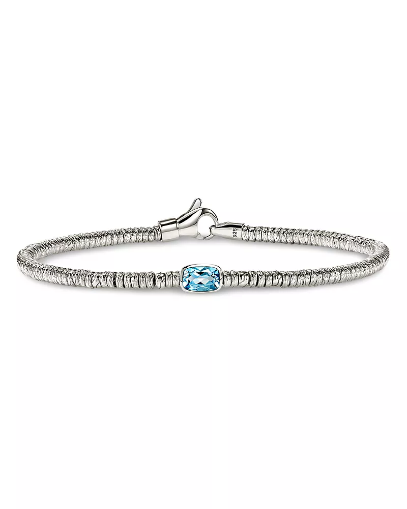John Hardy Sterling Silver Heishi Gemstone Bead Bracelet
