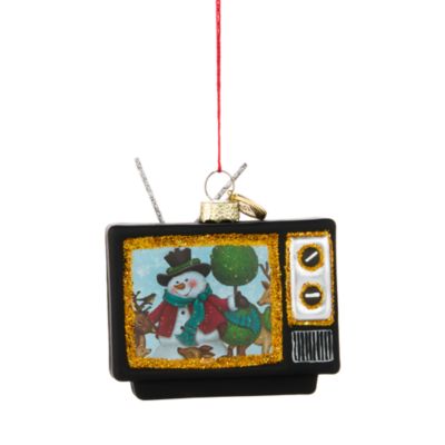 Glass Vintage TV Ornament