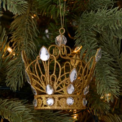 NYC Ballet Gold Jeweled Crown Ornament