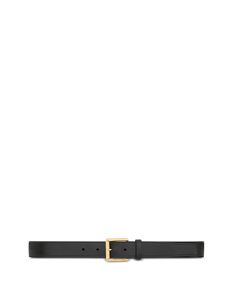 Saint Laurent Rectangular Buckle Belt in Leather