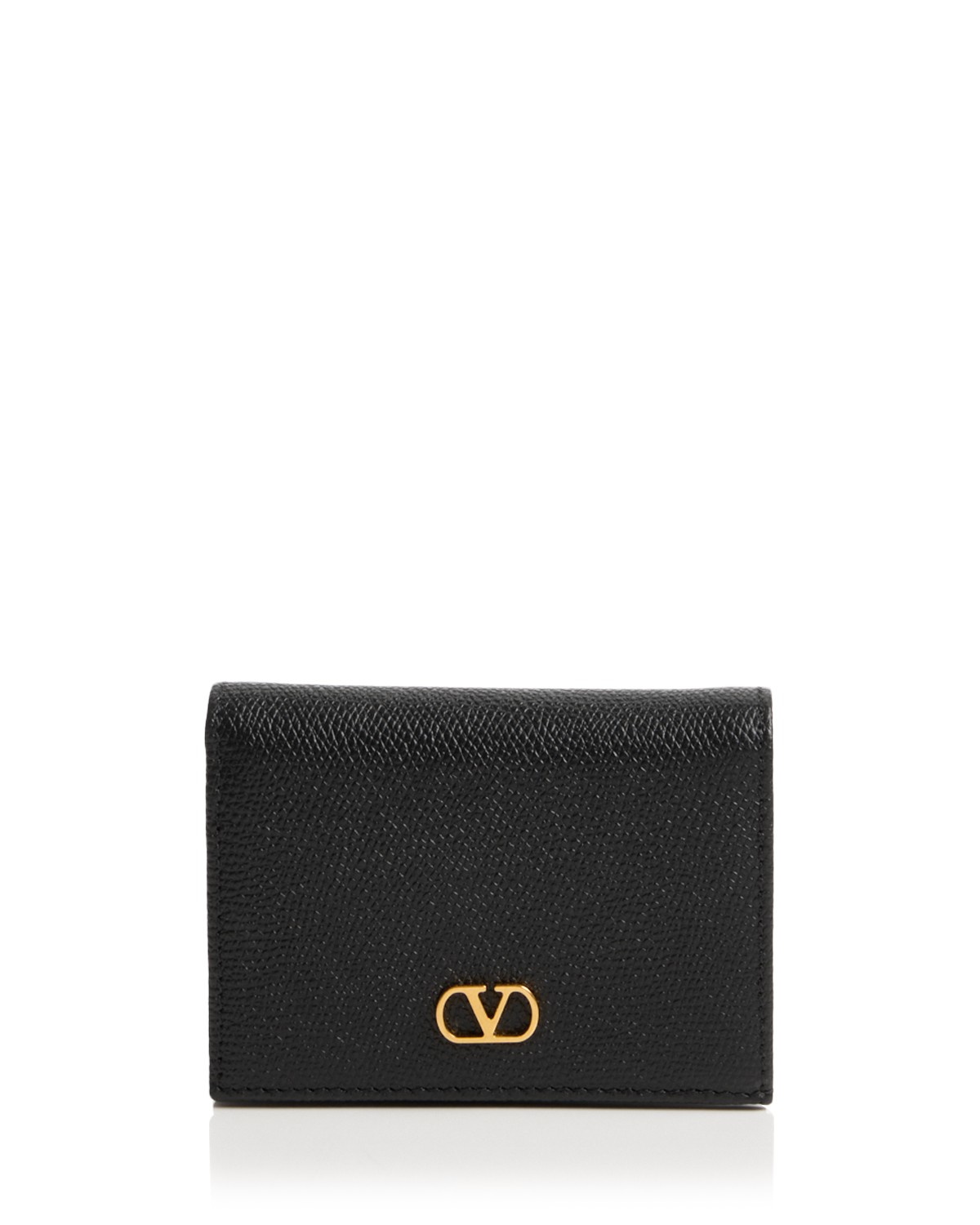 Valentino Garavani VLogo Leather Bifold Wallet in Black