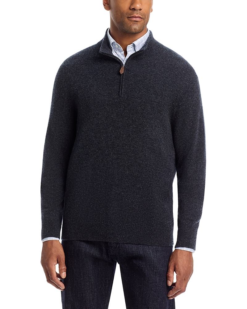The Men's Store at Bloomingdale's Coal Cashmere Half-Zip Sweater - Exclusive
