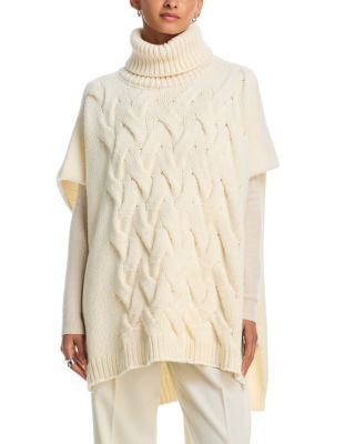 Braided Wool Blend Short Sleeve Sweater