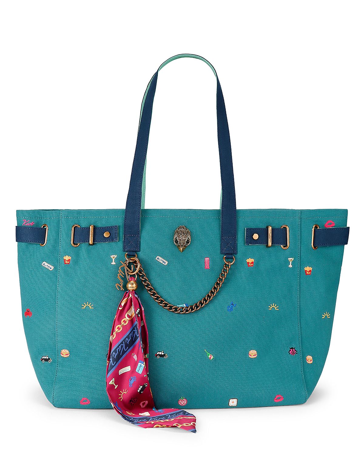 Kurt Geiger London Sloane Large Embroidered Shopper Tote Bag