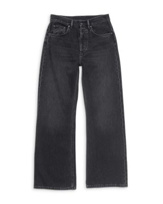 2021F Mid Rise Wide Leg Jeans in Black