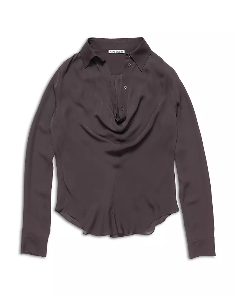Acne Studios Collared Silk Blouse