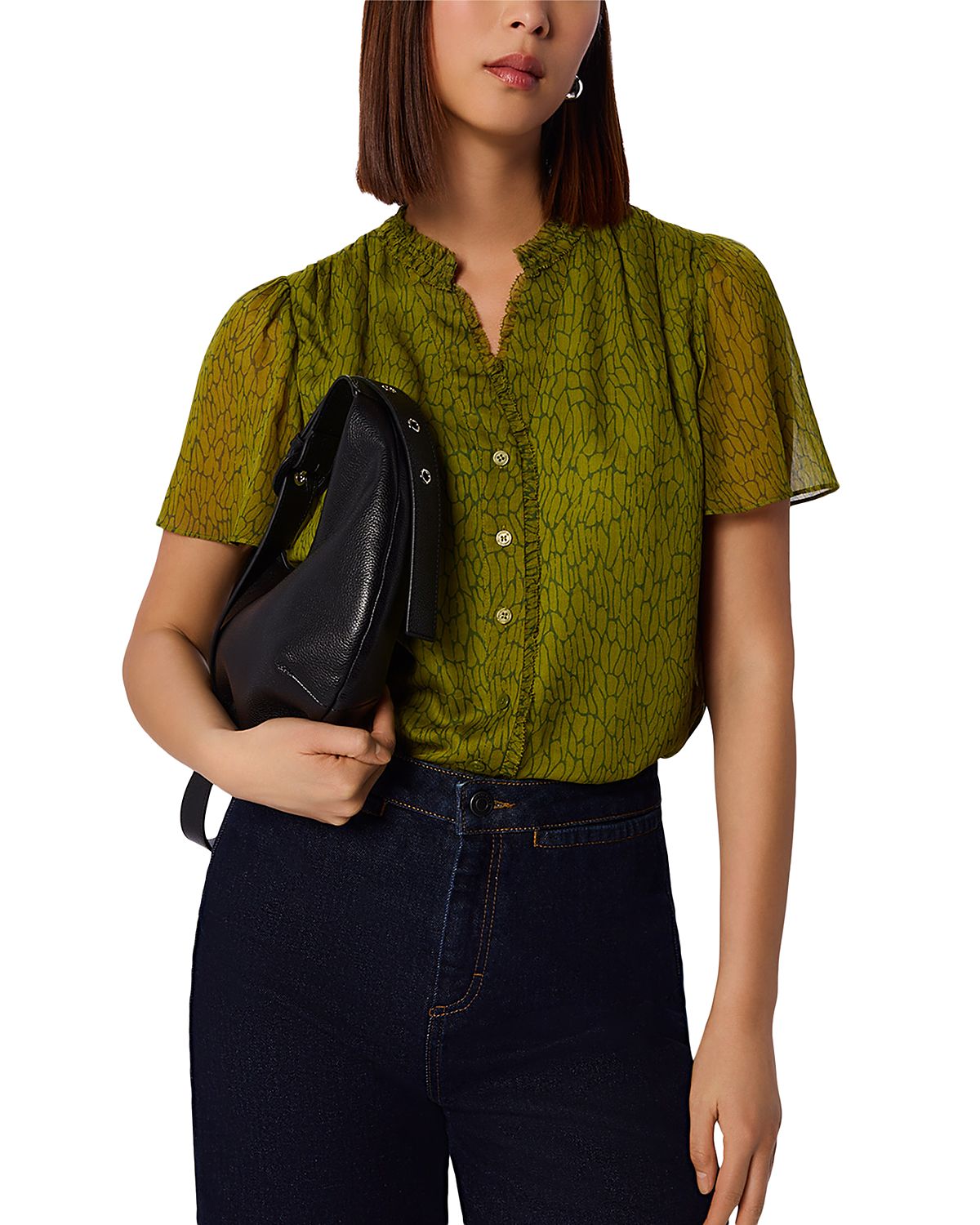 Whistles Short Sleeve Blouse