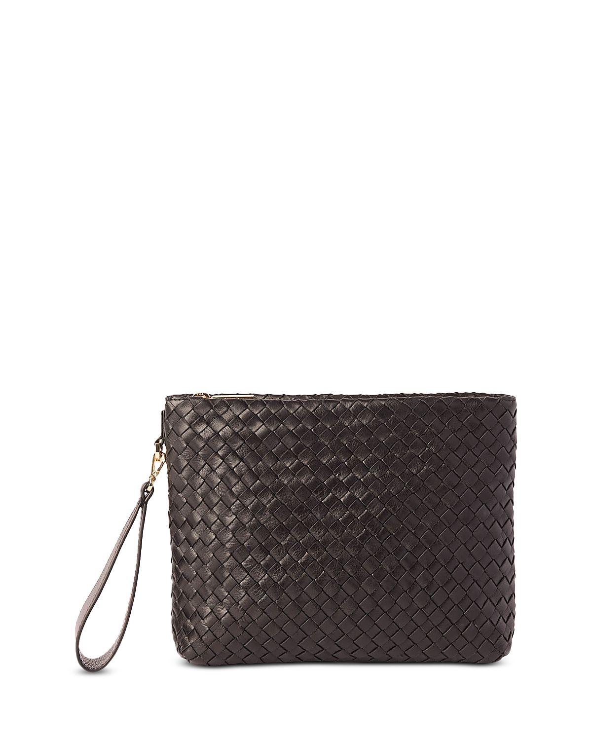 Whistles Avah Woven Leather Clutch