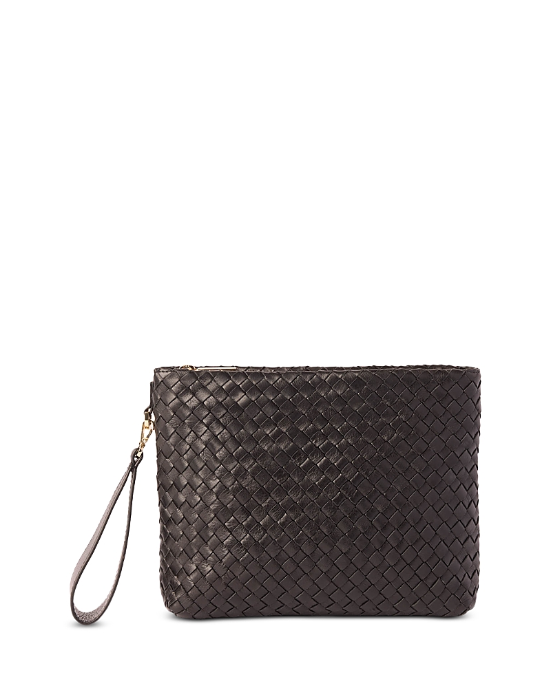 Whistles Avah Woven Leather Clutch