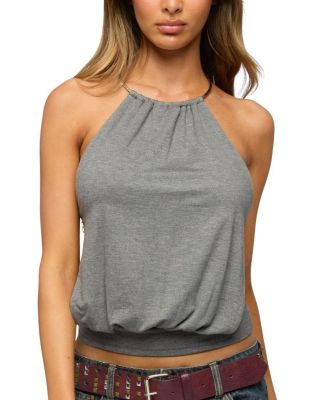  Damarey Chain Backless Halter Top