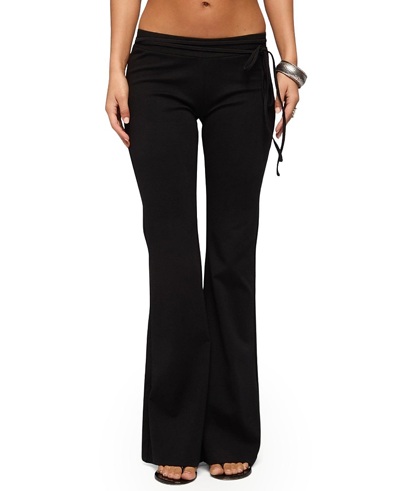 Edikted Junipar Waist Tie Flared Pants