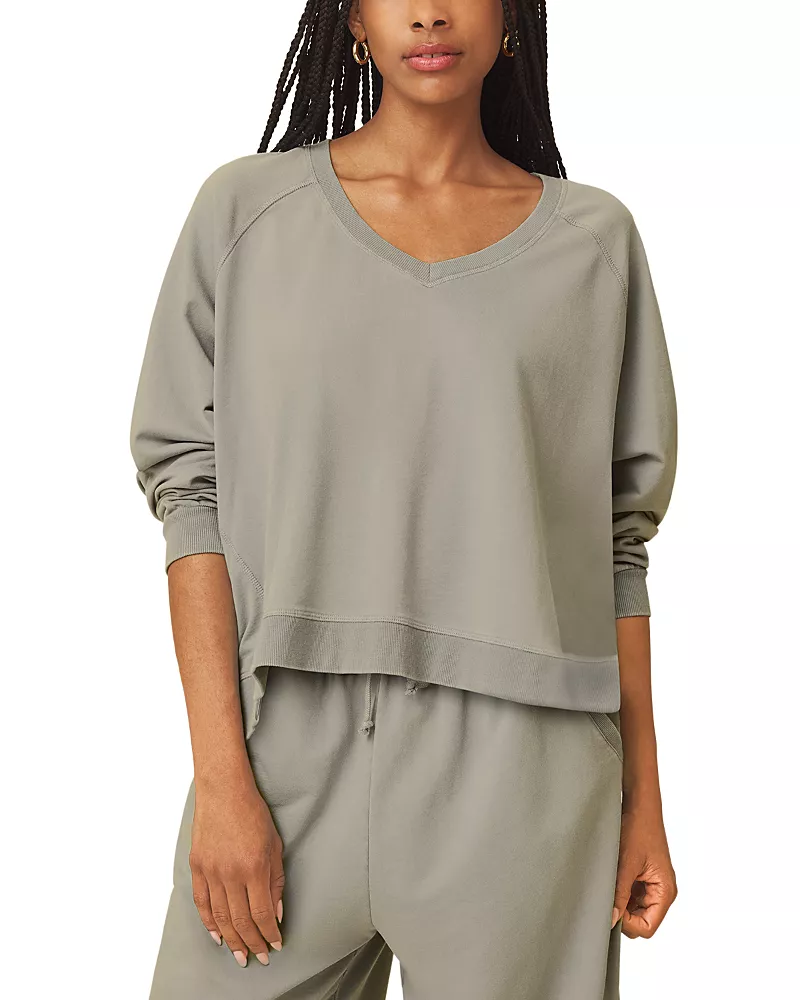 Splendid Palmer Terry V Neck Sweatshirt