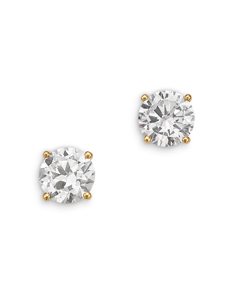 Bloomingdale's Fine Collection Luxe Collection Certified Lab Grown Diamond Four Prong Martini Set Stud Earrings in 18K Yellow Gold, 1.0 tcw