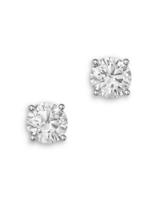 Luxe Collection Certified Lab Grown Diamond Four Prong Martini Set Stud Earrings in 18K Gold, 1.0-6.0 tcw