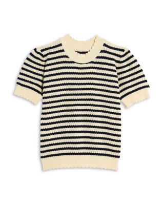Girls' Striped Short Sleeved Sweater, Big Kid - Exclusive
