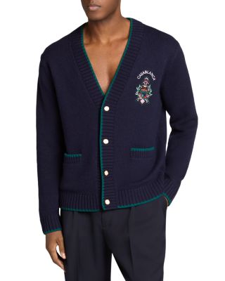 Logo Graphic Cardigan Sweater