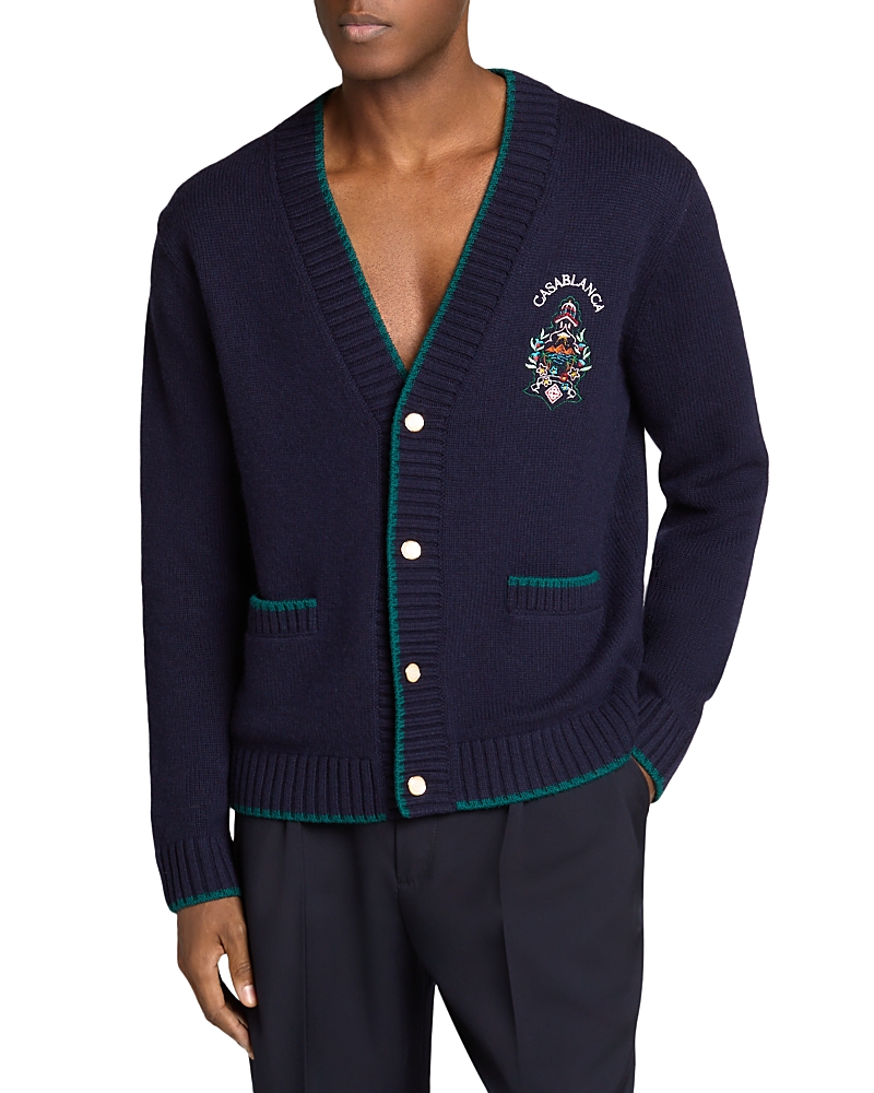 Casablanca Logo Graphic Cardigan Sweater