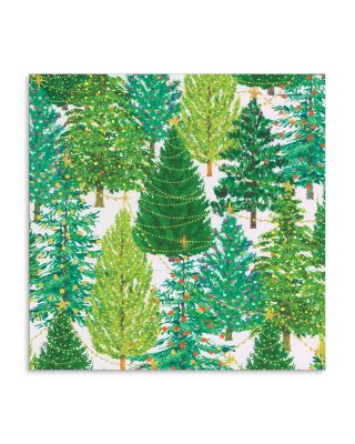 Christmas Trees with Lights Wrapping Paper