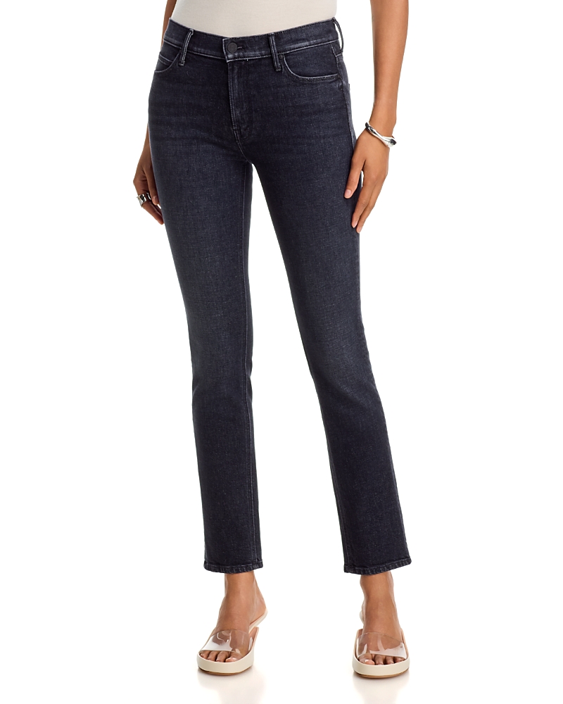 Mother Dazzler Skimp Mid Rise Straight Jeans in Riding The Milkyway