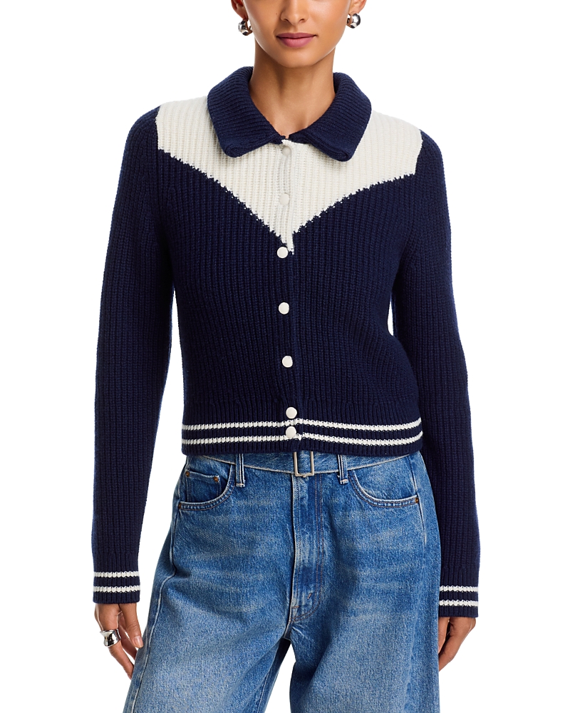 Mother The Baby Raquette Color Blocked Cardigan