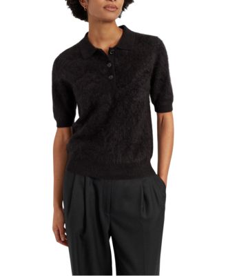  Women's Brushed Cashmere Polo Tee