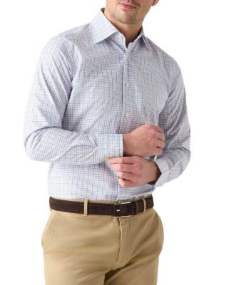Robert Talbott Madison Check Light Weight Poplin Shirt in Contemporary Fit