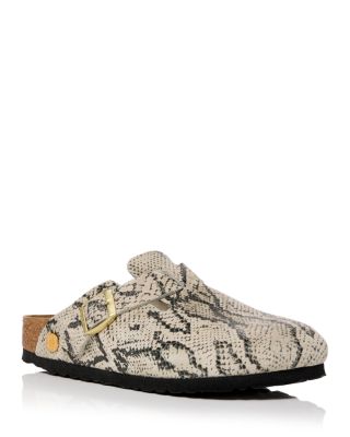 Women's Boston Printed Suede Clogs