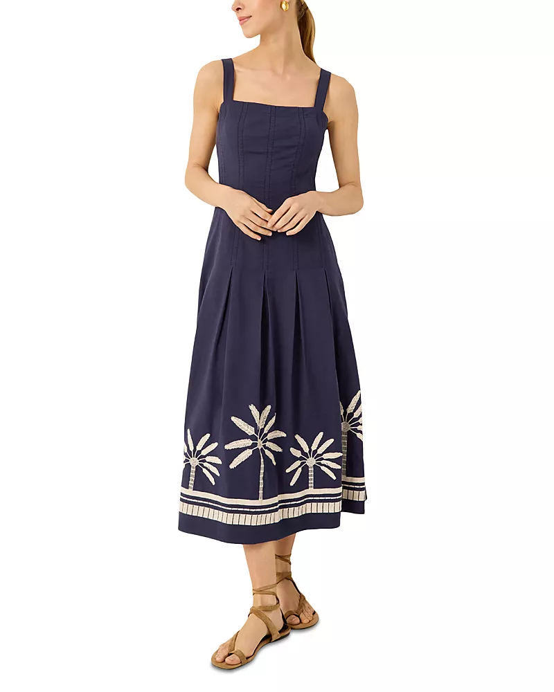 Marie Oliver Dixon Square Neck Midi Dress