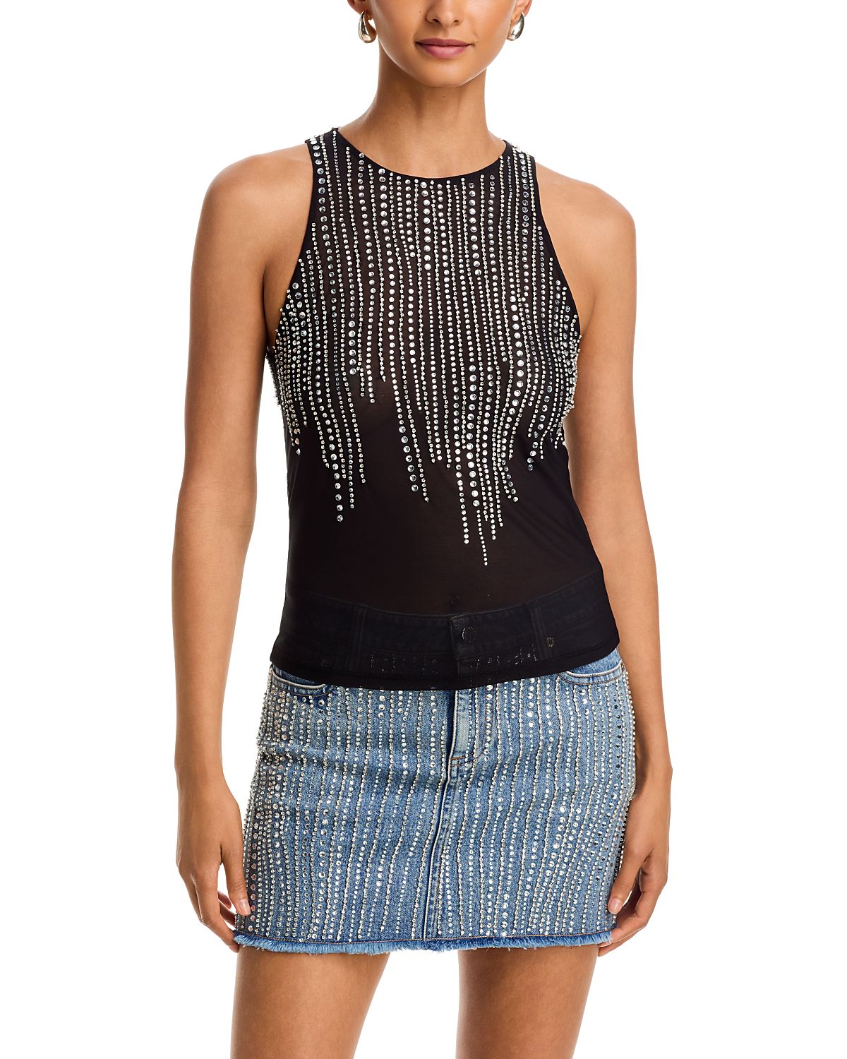 Alice and Olivia Pania Embellished Top
