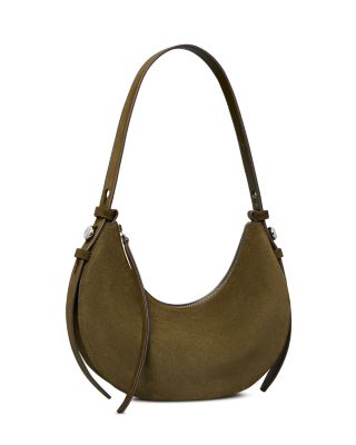 Romy Suede Half Moon Shoulder Bag
