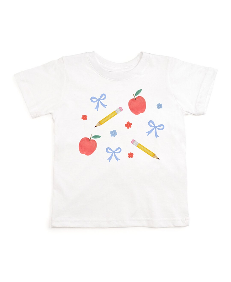 Sweet Wink Girls' Ditsy Floral Back To School Short Sleeve T-Shirt - Big Kid