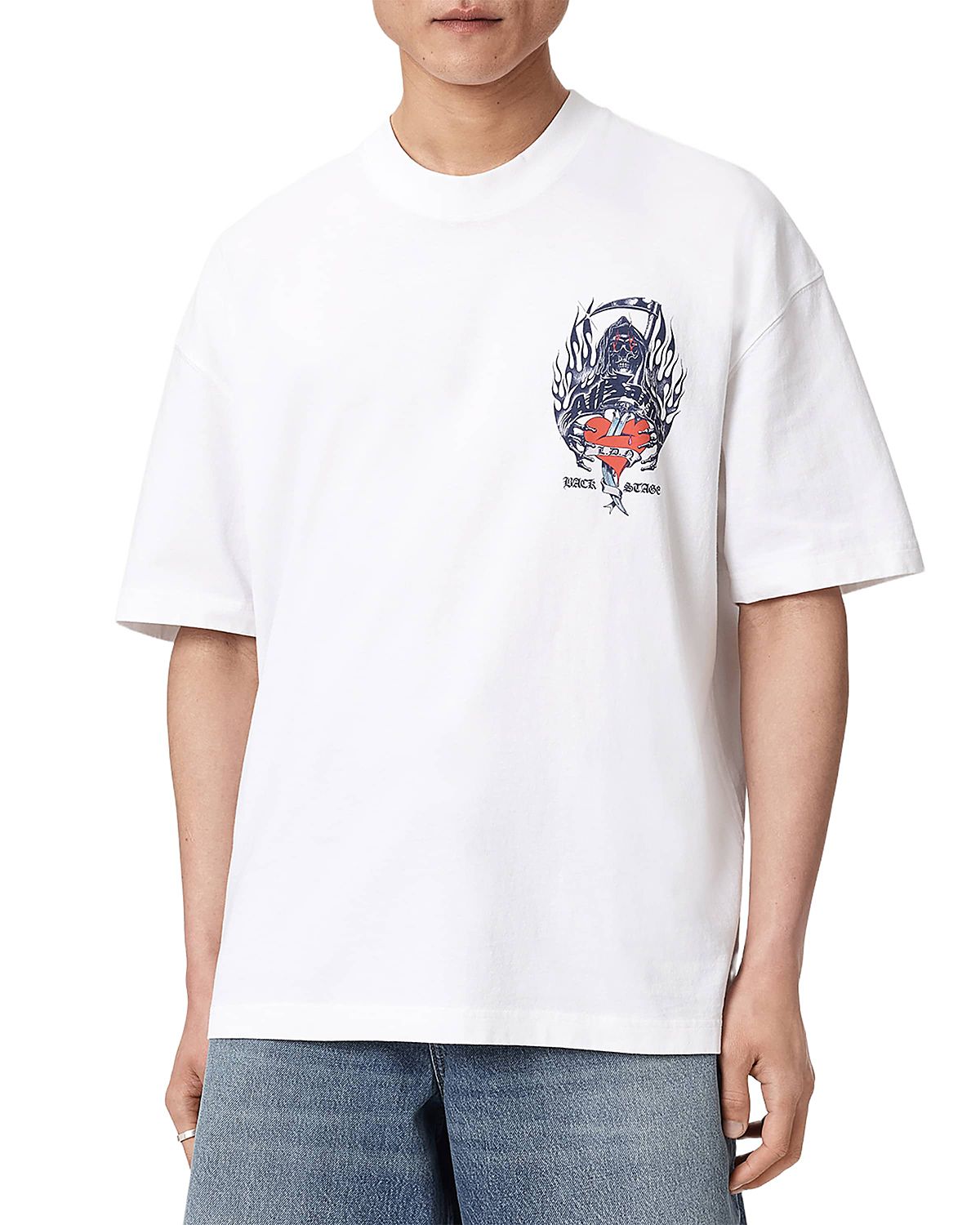 Allsaints Scimitar Heart Backstage Logo Graphic T-Shirt