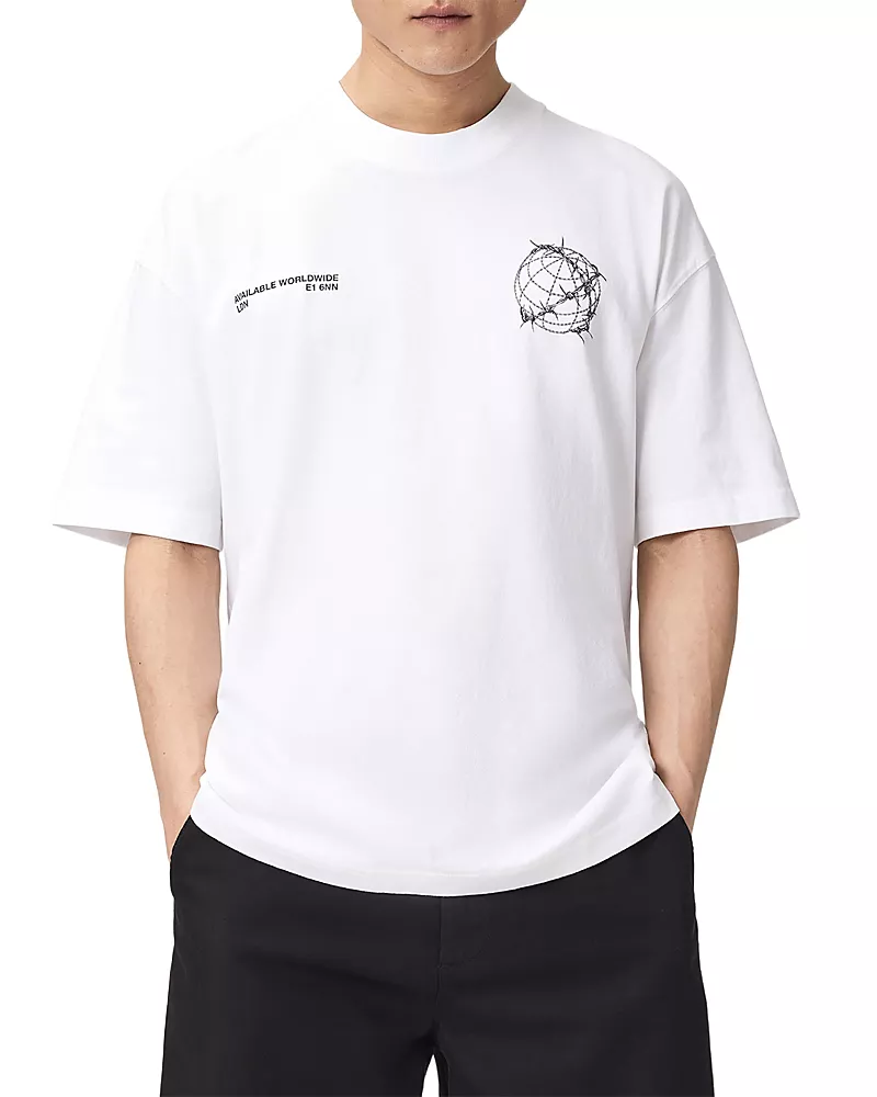Allsaints Caller Rock And Roll Logo Graphic T-Shirt