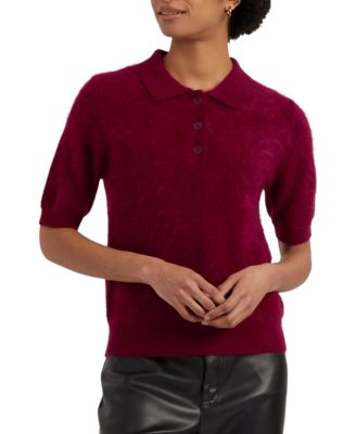  Women's Brushed Cashmere Polo Tee