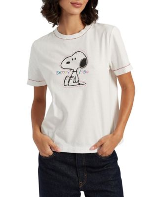  Women's Cotton Snoopy Embroidered T-Shirt