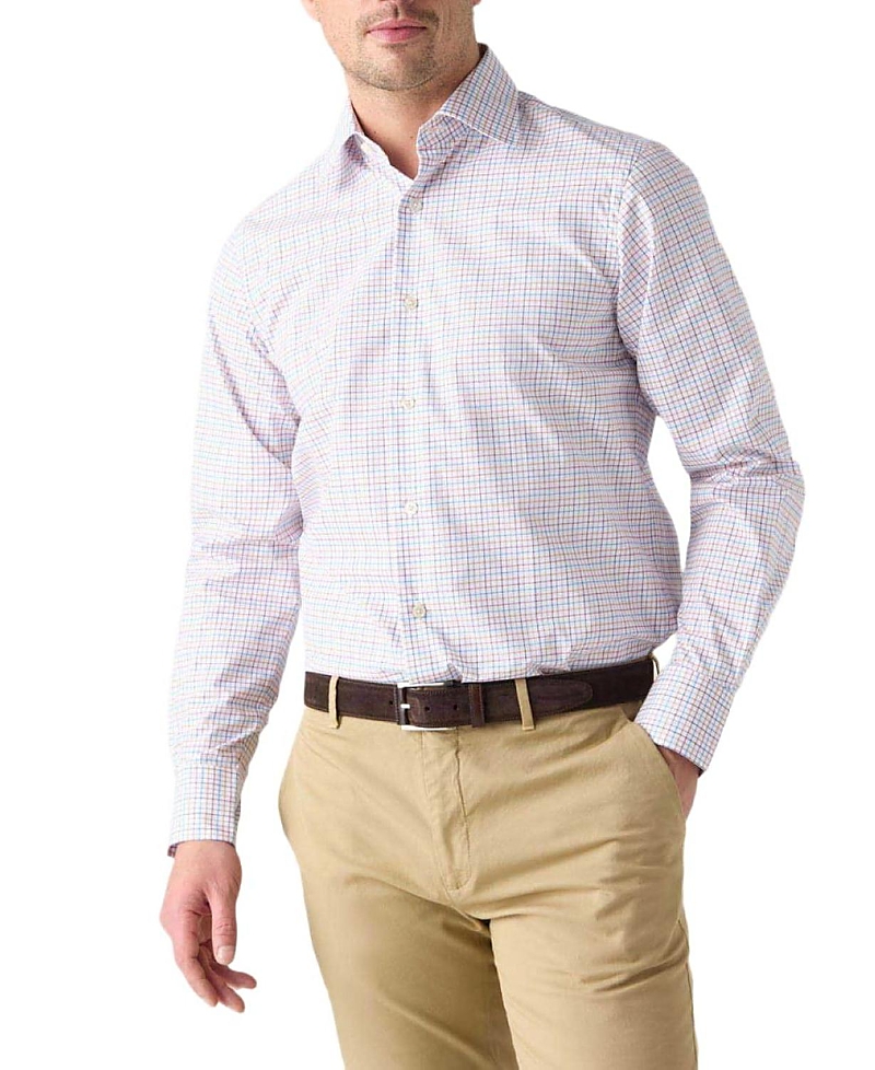 Robert Talbott Madison Check Light Weight Poplin Shirt in Contemporary Fit