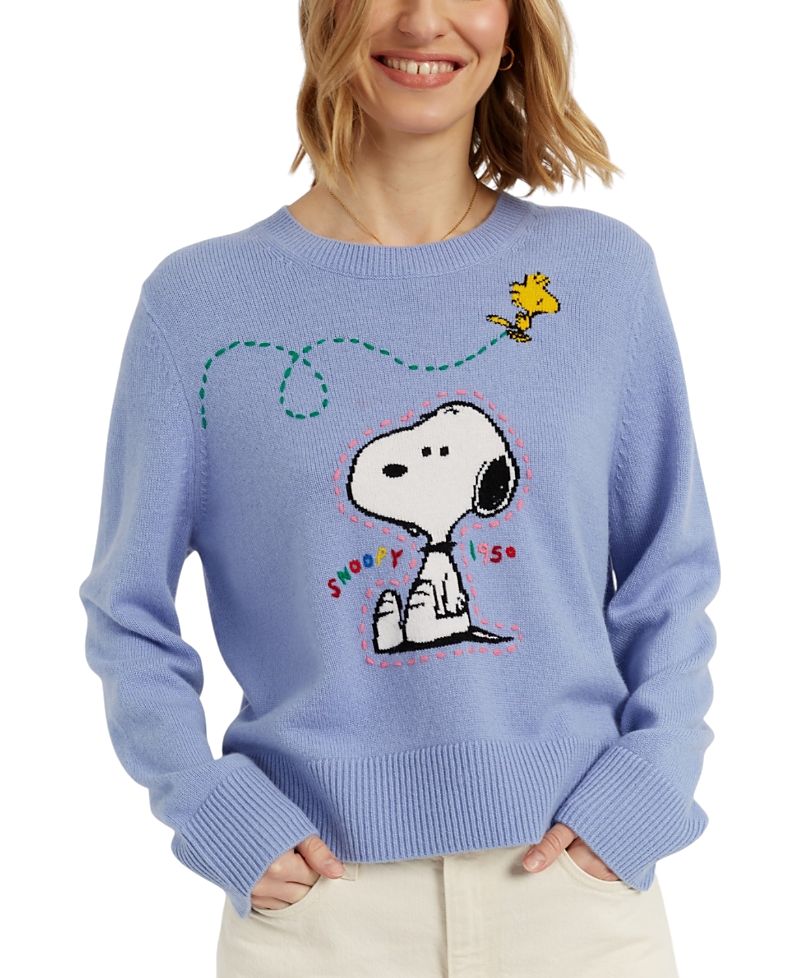 Chinti & Parker Women's Wool-Cashmere Snoopy Embroidered Sweater