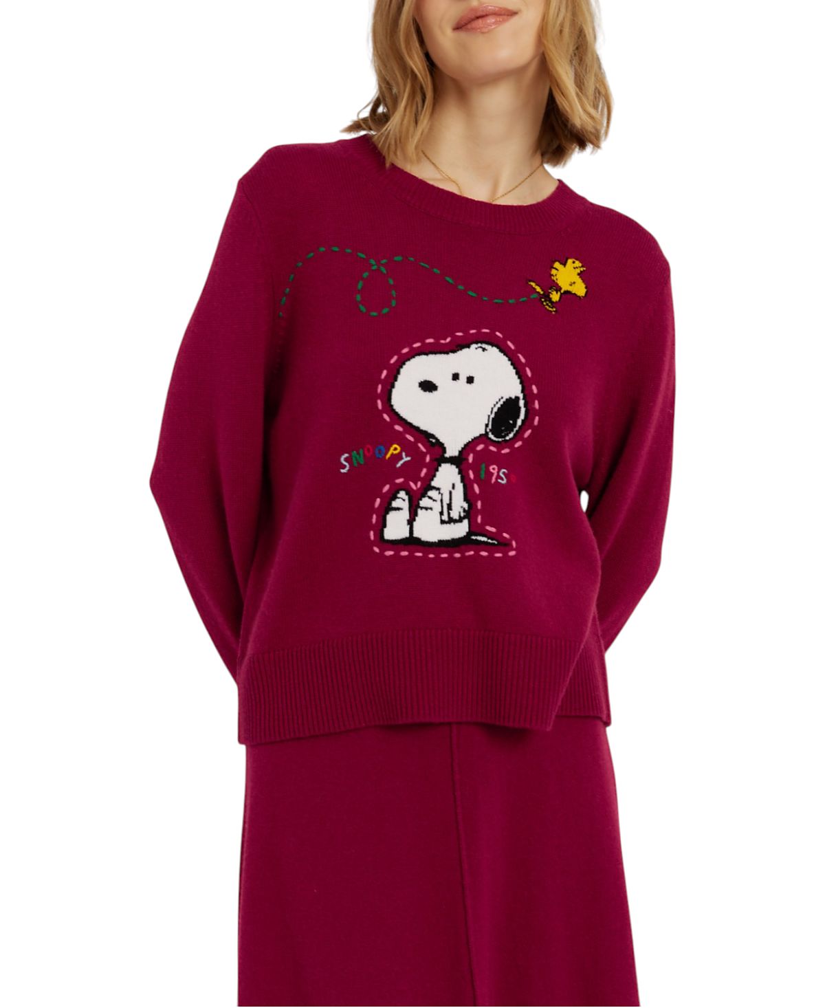 Chinti & Parker Women's Wool-Cashmere Snoopy Embroidered Sweater