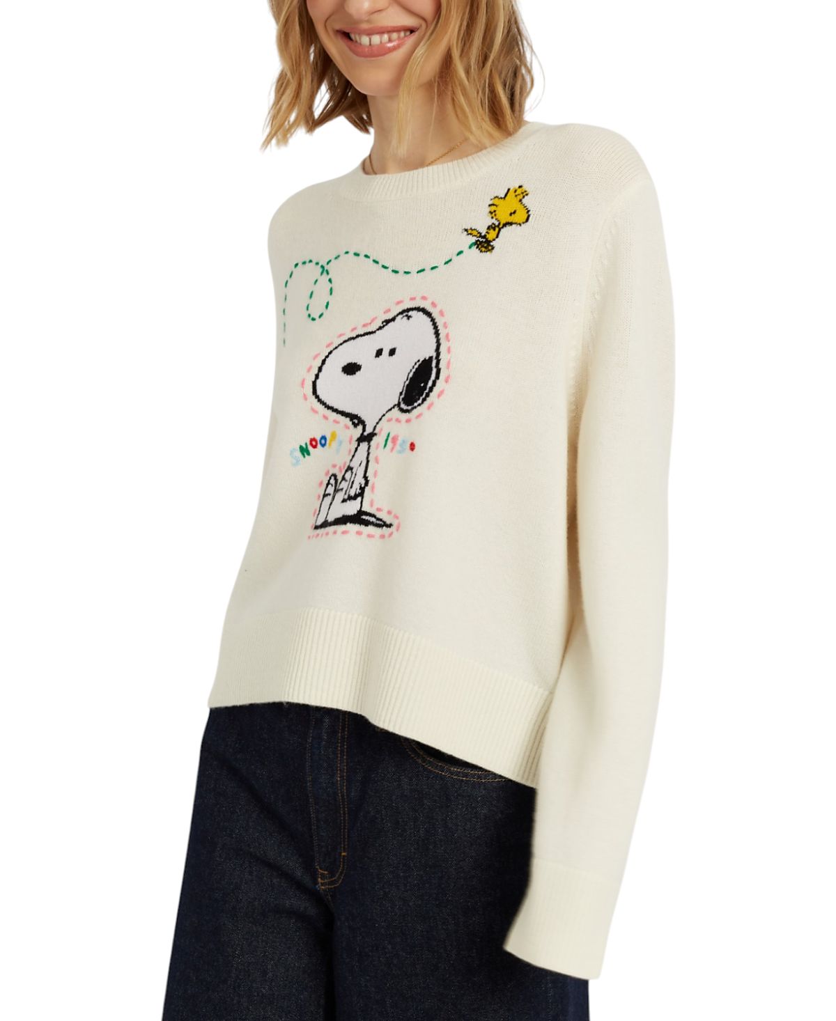 Chinti & Parker Women's Wool-Cashmere Snoopy Embroidered Sweater