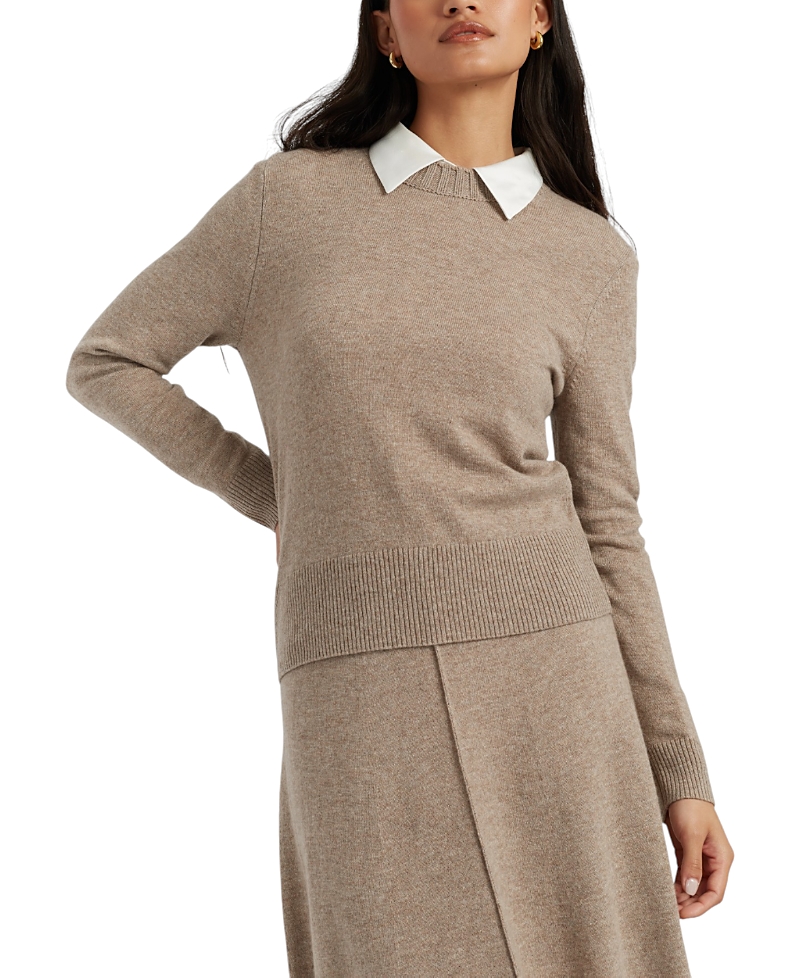 Chinti & Parker Women's Wool Cashmere Cropped Sporty Sweater