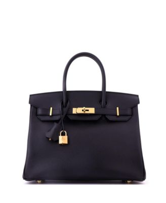 Birkin 30 Handbag Black Epsom with Gold Hardware