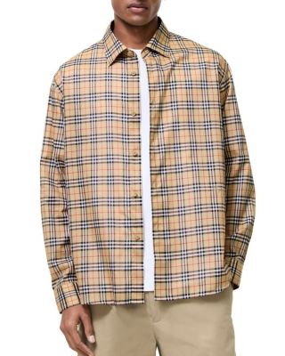 Relaxed Fit Check Cotton Shirt