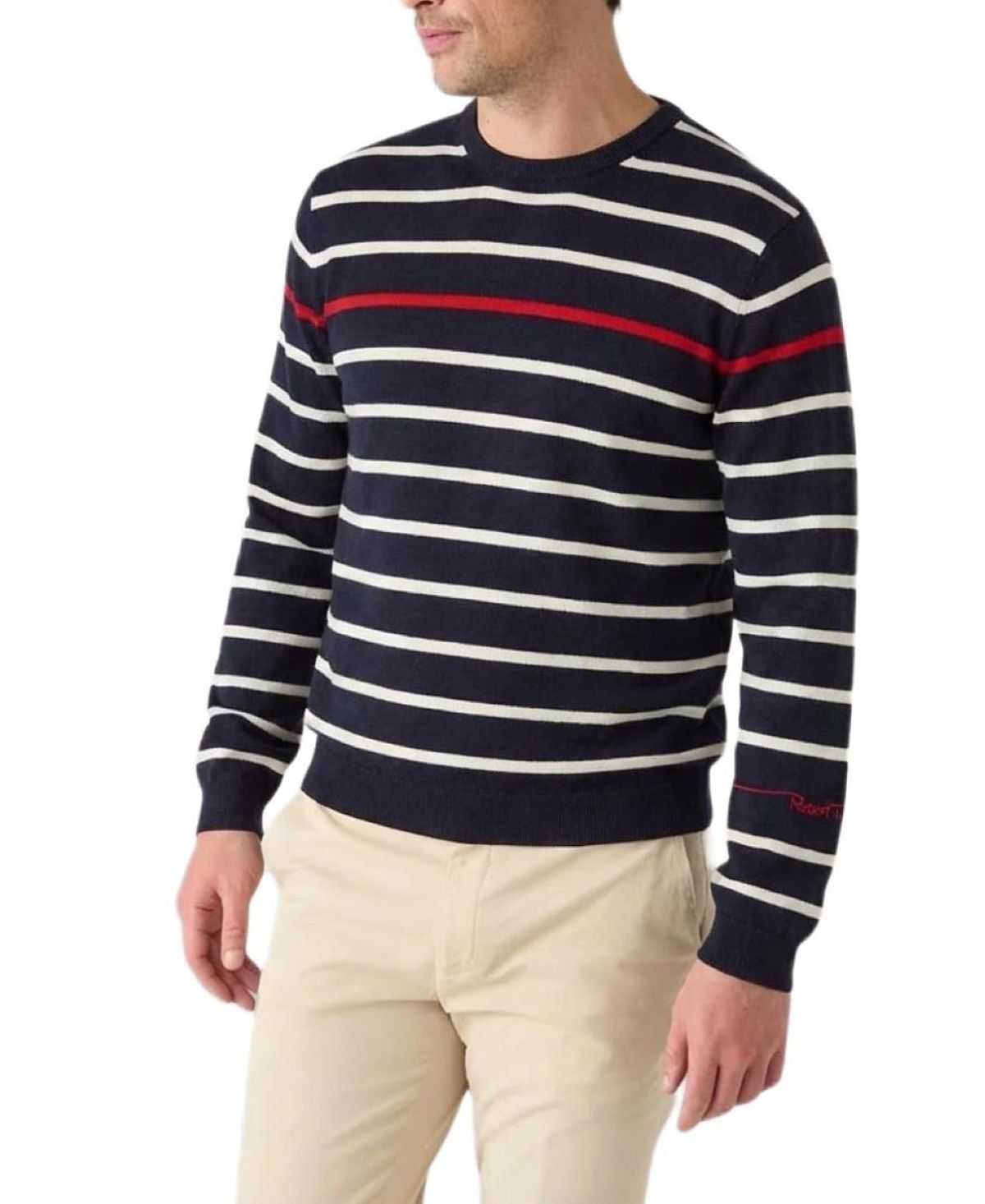 Robert Talbott Cooke Engineered Stripe Sweater