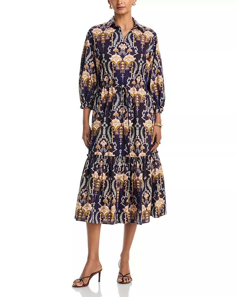 Cara Cara Hutton Floral Midi Dress