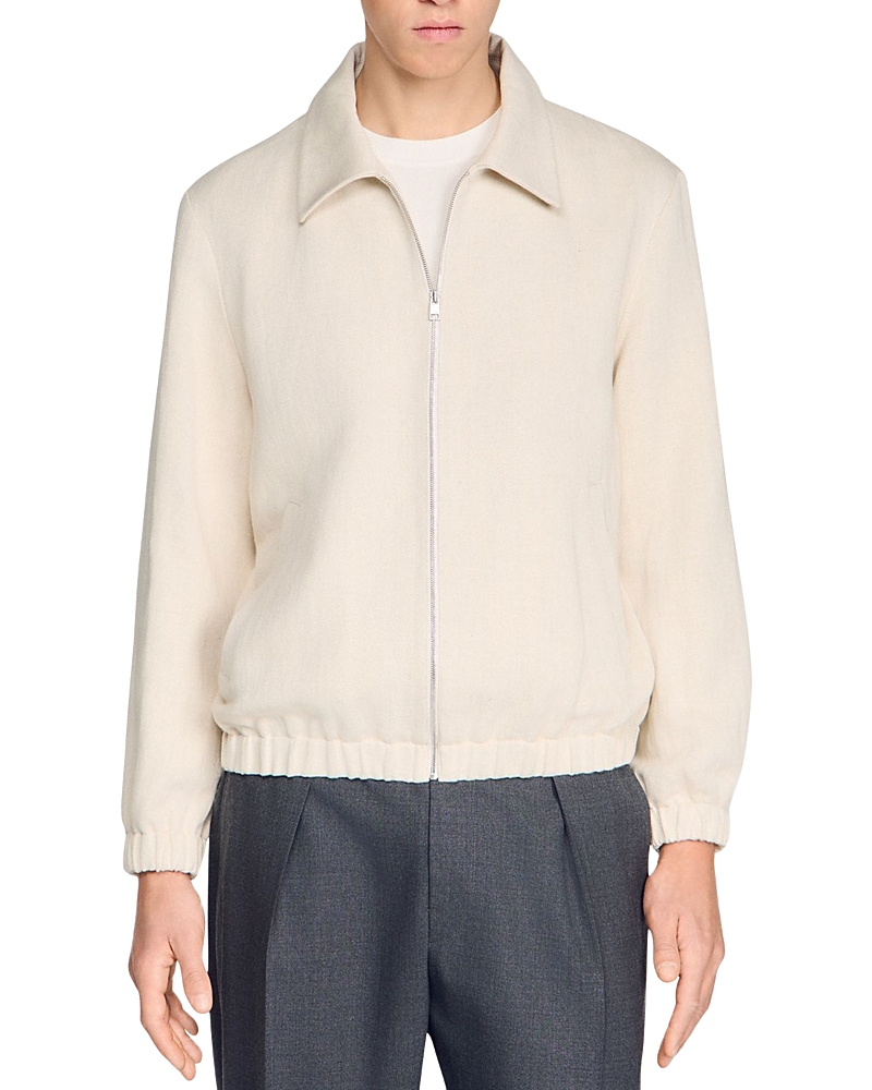 Sandro Jones Cotton Zip Up Jacket