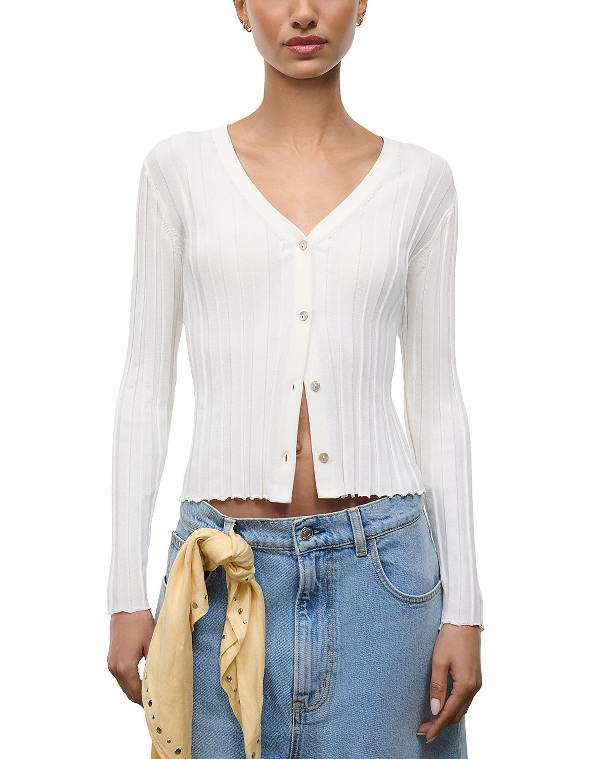 Staud Ezra Striped Cardigan