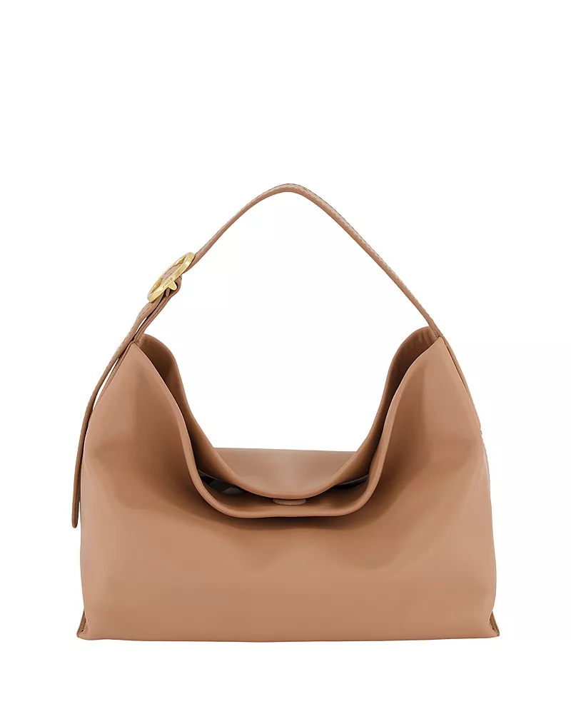 Vince Small Leather Hobo Bag