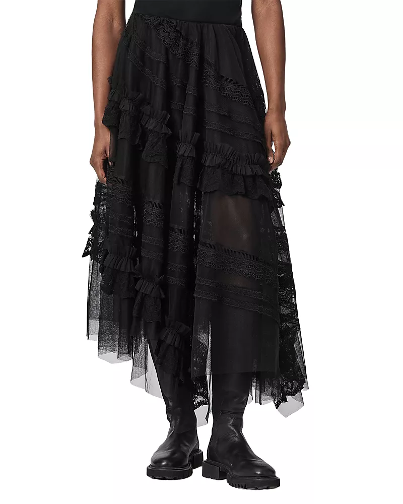 Allsaints Jen Textile Skirt