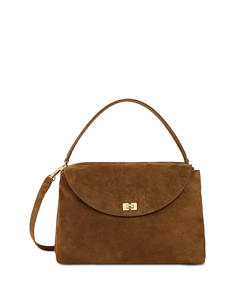 Sandro Le Grand Bazaar Suede Crossbody Bag