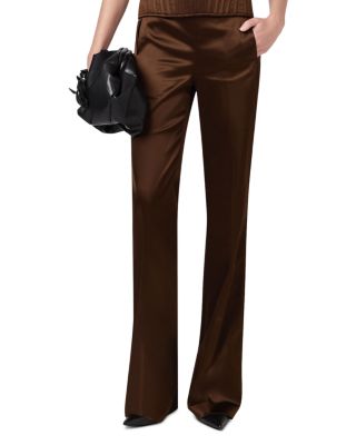 Straight Leg Satin Pants